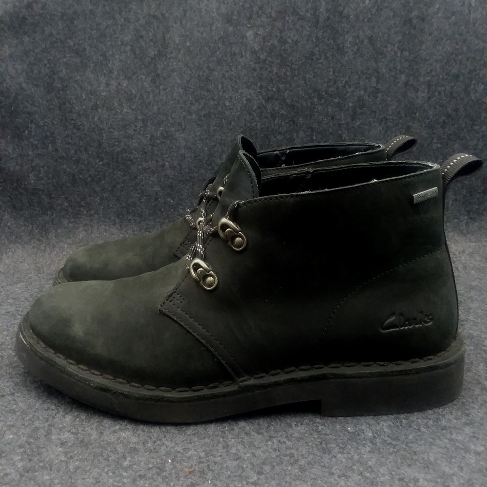 Clarks‎ Desert Boot Mens US 7M Black Gore-Tex Leather Lace-Up Ankle Boots - Picture 3 of 14